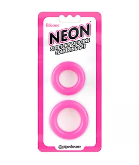 Neon Stretchy Silicone Cock Ring Set