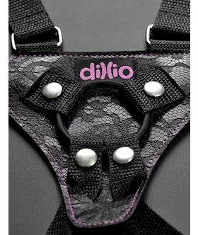 Dillio Purple 6 Inch Strap-on Suspender Harness Set
