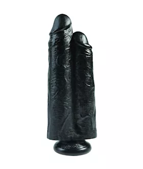 King Cock 9 Inch Two Cocks One Hole