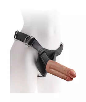 King Cock Strap-on Harness W 7 Inch Two Cocks One Hole