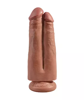 King Cock Strap-on Harness W 7 Inch Two Cocks One Hole