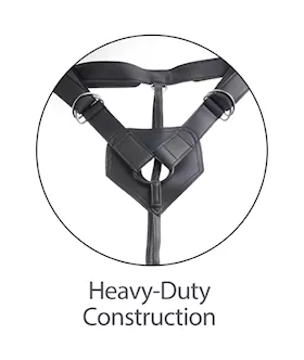King Cock Strap-on Harness W 7 Inch Two Cocks One Hole