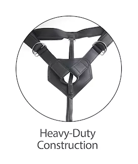 King Cock Strap-on Harness With 9 Inch Uncut Hollow Cock