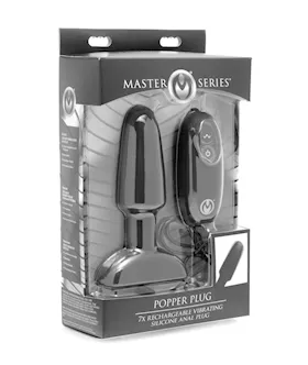Popper Plug 7x Rechargeable Silicone Vibrating Anal Plug
