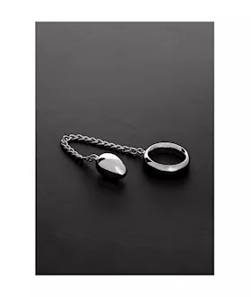Donut Cock Ring & Chain Anal Egg - (40/30mm)