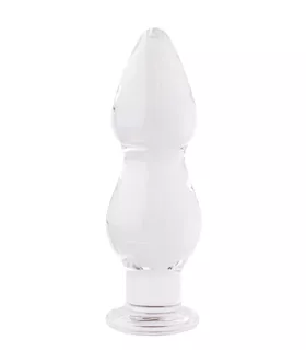Double Rounded Glass Butt Plug