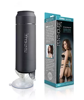 Penthouse Pet Cyberskin Hands-free Adjustable Dual Stroker - Jenna Sativa