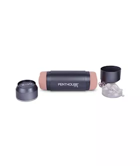Penthouse Pet Cyberskin Hands-free Adjustable Dual Stroker - Jenna Sativa