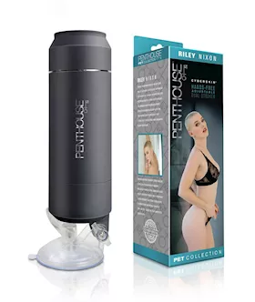 Penthouse Pet Cyberskin Hands-free Adjustable Dual Stroker - Riley Nixon