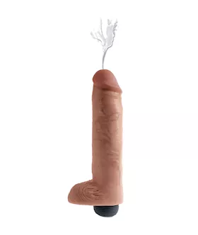 King Cock  10 Inch Squirting Dildo With Balls