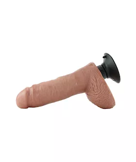 King Cock  8 Inch Vibrating Dildo With Balls