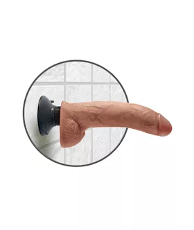 King Cock  9 Inch Vibrating Dildo With Balls