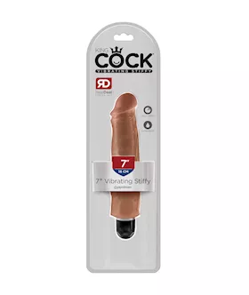King Cock 7 Inch Vibrating Stiffy Dildo