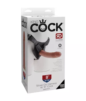 King Cock  Strap-on Harness With 8 Inch Dildo