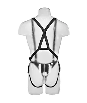 King Cock 10 Inch Hollow Strap-on Suspender System