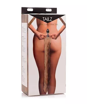 Extra Long Mink Tail Metal Anal Plug