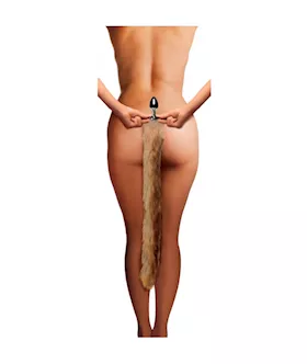 Extra Long Mink Tail Metal Anal Plug