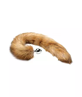Extra Long Mink Tail Metal Anal Plug