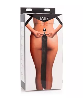 Extra Long Midnight Mink Tail Plug