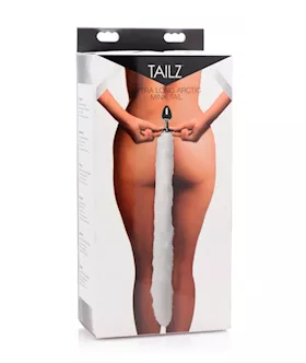 Extra Long Arctic Mink Tail Anal Plug