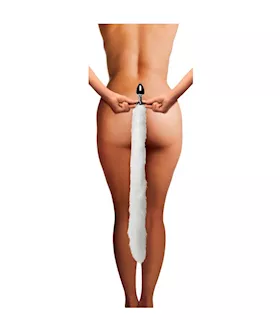 Extra Long Arctic Mink Tail Anal Plug