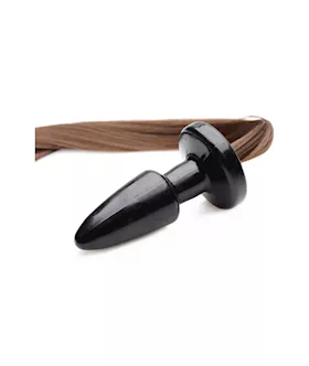 Brunette Pony Tail Anal Plug