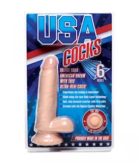 Usa Cocks 6 Inch Ameriskin Dildo