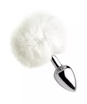 Tailz White Fluffy Bunny Tail Anal Plug