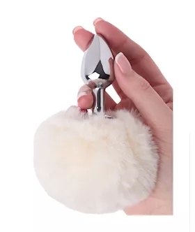 Tailz White Fluffy Bunny Tail Anal Plug