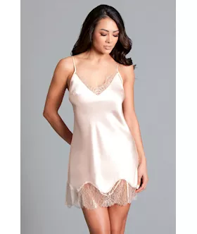 Emily Slip  Satin  Chantilly Lace Slip