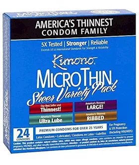 Kimono Microthin Sheer Variety Pack  24 Pack