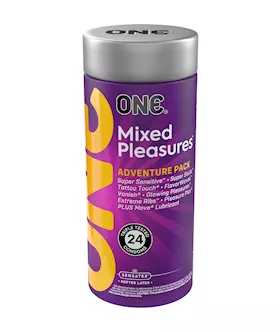 One Mixed Pleasures Condoms 24 Pack