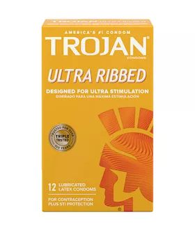 Trojan Ultra Ribbed  12 Pack
