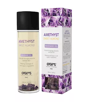 Organic Massage Oil With Stones - Amethyst Sweet Almond