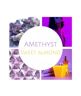 Organic Massage Oil With Stones Sachet - Amethyst Sweet Almond