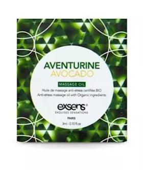 Organic Massage Oil With Stones Sachet - Aventurine Avocado