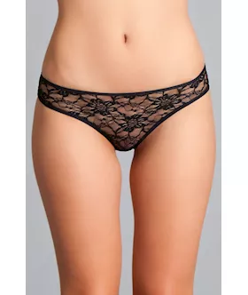 Lace And Strap Floral Panty - M