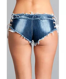String Attached Mini Hot Pants