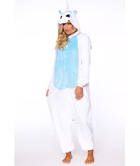 White Unicorn Adult Onesie
