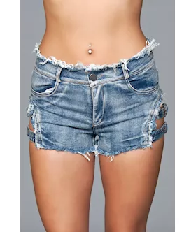 Buckled Down Denim Shorts
