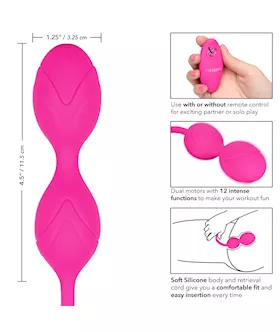Remote Dual Silicone Motor Kegel System