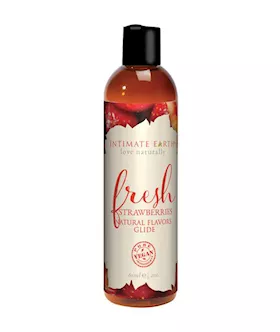 Intimate Earth Natural Flavours Glide  Strawberry