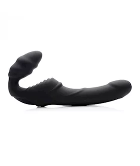Slim Rider Strapless Vibrating Silicone Strap On