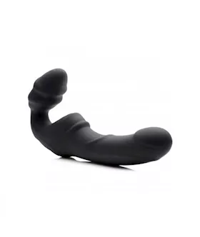 Slim Rider Strapless Vibrating Silicone Strap On