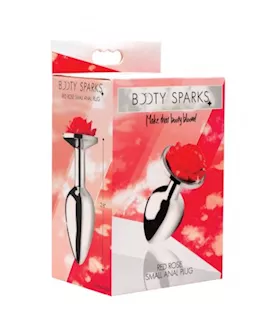 Red Rose Anal Plug - Small