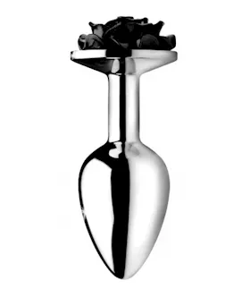Black Rose Butt Plug - Small