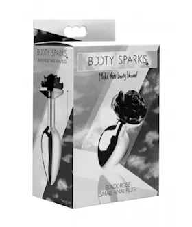 Black Rose Butt Plug - Small