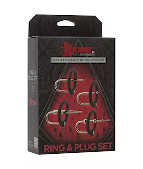 Kink - Silicone And Stainless Steel Ring And Plug Set