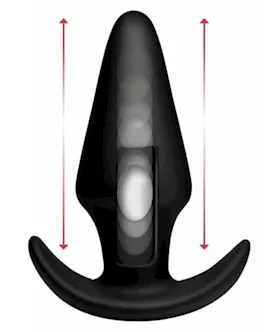 7x Remote Control Silicone Butt Plug - Large