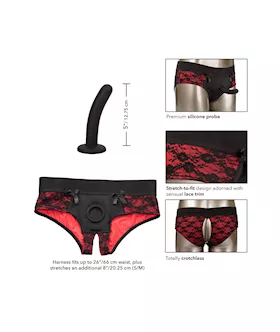Scandal Crotchless Pegging Panty Set